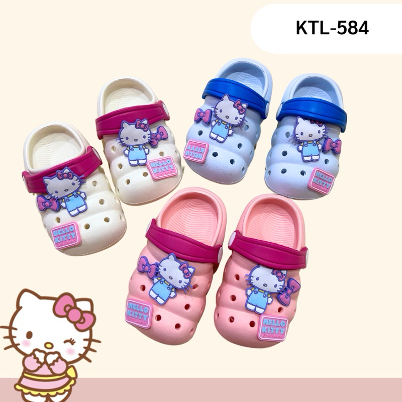 รองเท้าแตะ รัดส้น Hello Kitty New Collection ทรงปุยเมฆ น้ำนักเบาใส่สบาย ถูกลิขสิทธิ์