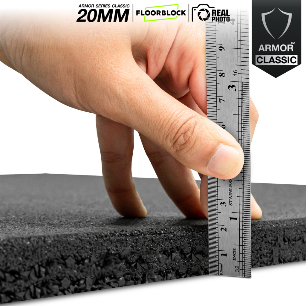 แผ่นยางกันกระแทก 50×50 รุ่น ARMOR CLASSIC (หนา 20มม.) ชุด 4 แผ่น 1 ตารางเมตร - รูปที่ 6