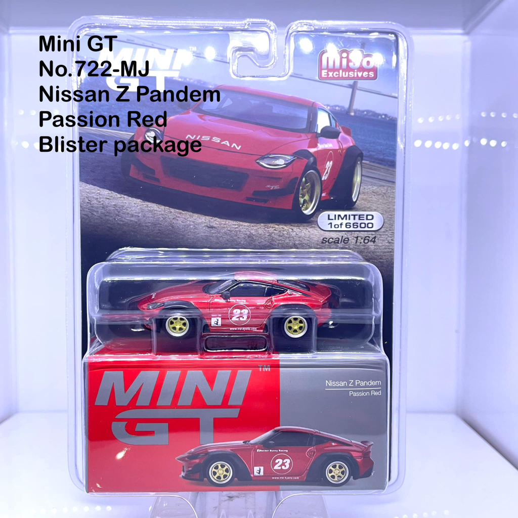 Mini GT📌 No. 722-MJ 📌 Nissan Z Pandem Passion Red/ USA Blister