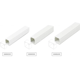 Nano NNWW รางเก็บสายไฟแบบทึบ วายเวย์ WIRE WAY ตัดยาว 1 เมตร สีขาว สีเทาN