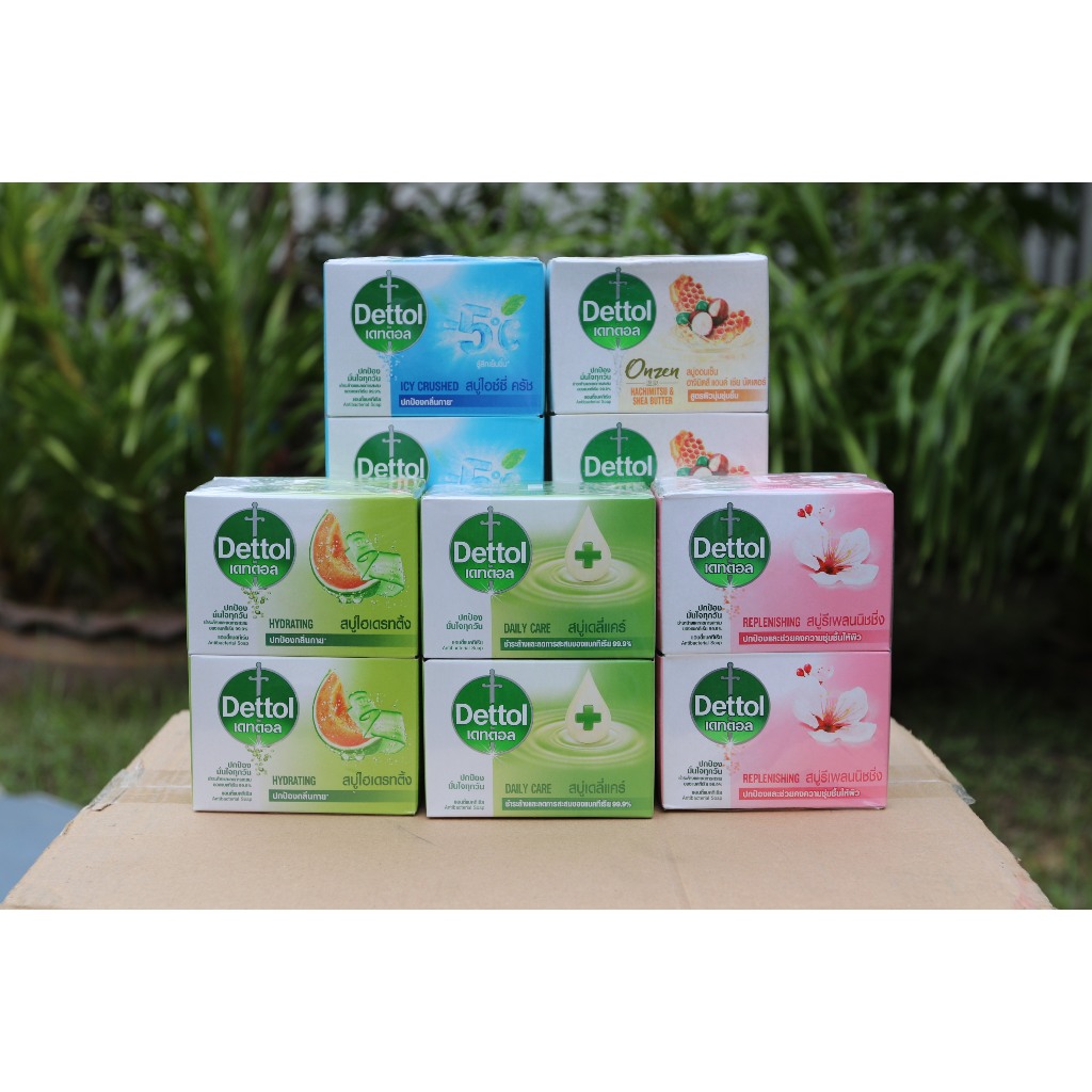 Dettol เดทตอล สบู่ ก้อน แอนตี้แบคทีเรีย 4 ก้อน ขนาด 60 กรัม สบู่เดทตอล สบู่ฆ่าเชื้อ สบู่อาบน้ำ