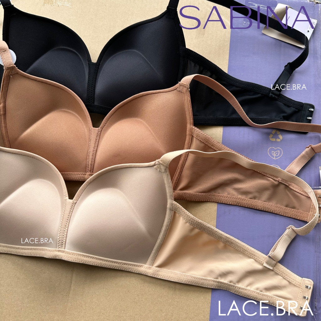 รหัส SBXI1111 Sabina ซาบีน่า เสื้อชั้นใน Invisible Wire (ไร้โครง) รุ่น Modern V รหัส SBXI1111CD สีเนื้อ - รูปที่ 4