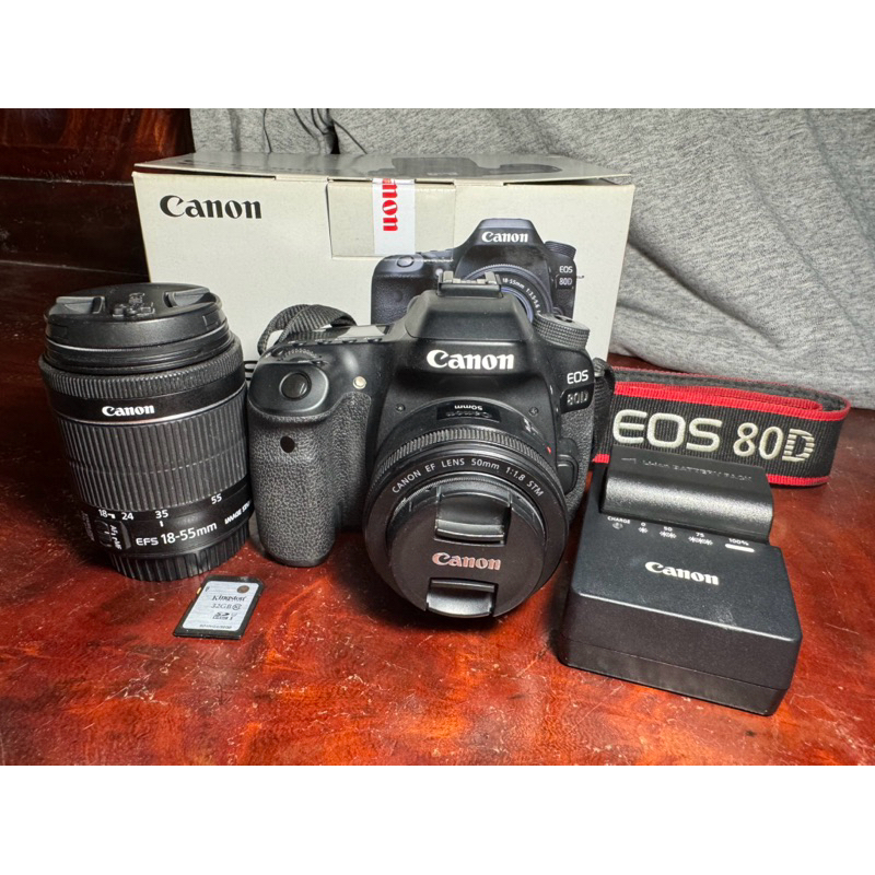 Canon 80D กล้องมือสอง Canon 80D EF-S18-55 + EF f.18 50mm สภาพดี