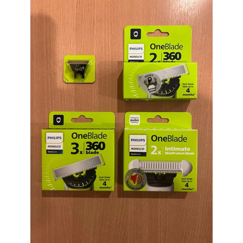 Philips Norelco OneBlade, 360 Blade and SkinProtect Blades, Pack of 1 or 2 or 3 Blades, Genuine, New In Box (New)