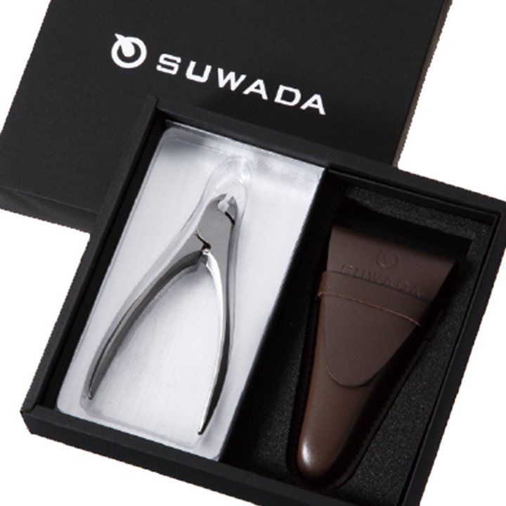 SUWADA กรรไกรตัดเล็บพรีเมี่ยมอันดับ1 พร้อมซองหนัง รุ่นคลาสสิคสีเงิน รางวัลออกแบบดีเยี่ยม แฮนด์เมด S