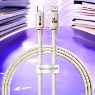 Baseus PD 20W USB-C To Lightn!ng Fast Charging Cable gleaming Design Data Cord