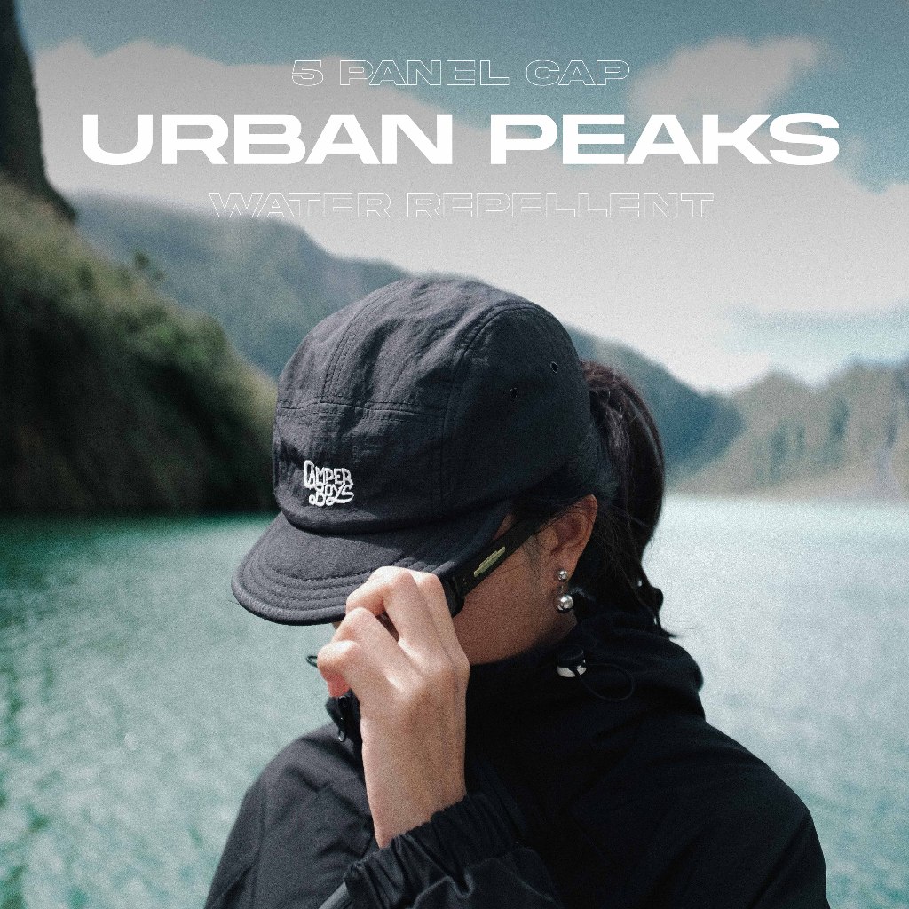 URBAN PEAKS l 5 PANEL CAP หมวกกันละอองน้ำ หมวกแคมป์ปิ้ง หมวกเดินป่า ทดสอบแล้วว่าใช้กันแดดและกันฝนได้จริง 100%