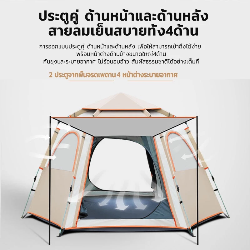 เต็นท์สนามกางอัตโนมัติไฮดรอลิก สำหรับเดินป่ากลางแจ้ง thumbnail 8