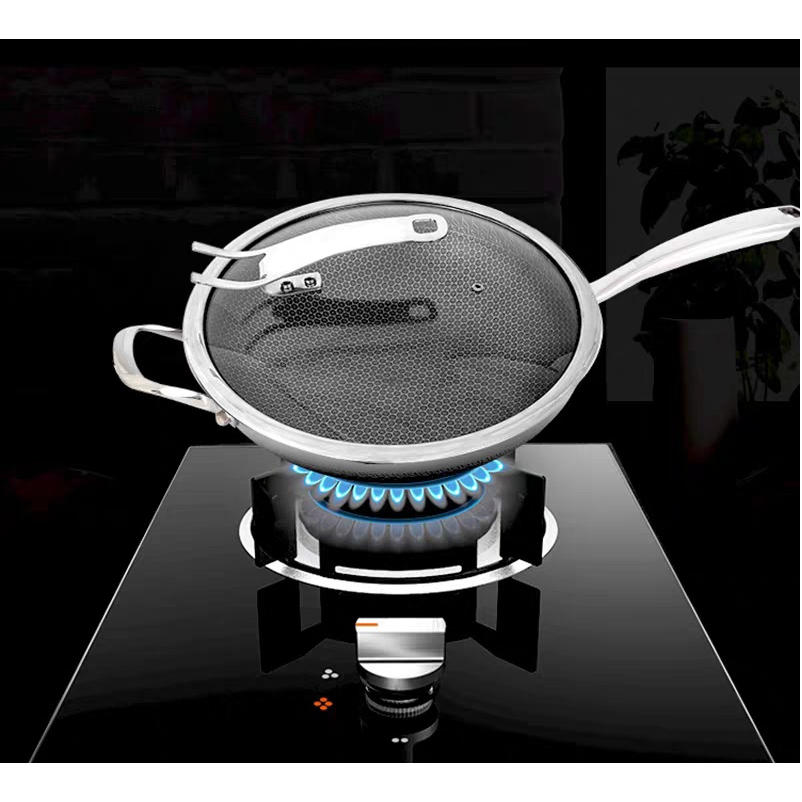 ZWILLING  กระทะทอดสแตนเลส 304 ทรงรังผึ้ง 2 ด้าน ไม่ติดกระทะ ขนาด 55CM*42CM*13CM