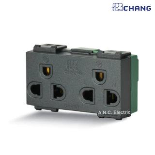 Chang ชุด สวิทช์ปลั๊กพร้อมบ๊อกลอยสีดำ Y-Series