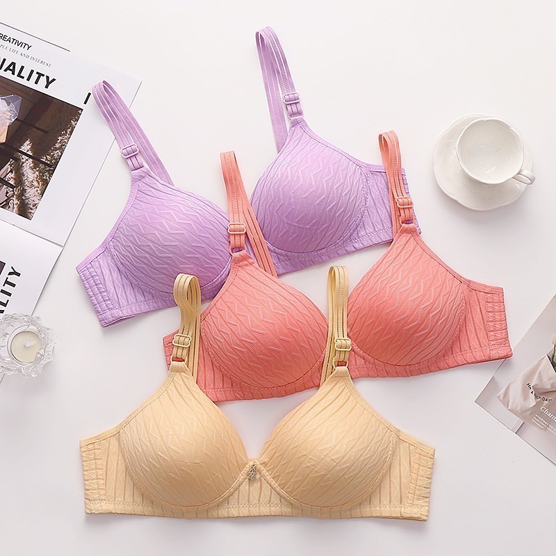 U335-เสื้อชั้นในไซส์ใหญ่ บราแฟชั่นสตรี เสื้อชั้นในไร้โครง ฟองน้ำบาง ฟูลคัพ สไตล์เซ็กซี่ ผ้านุ่มและสวมใส่สบาย