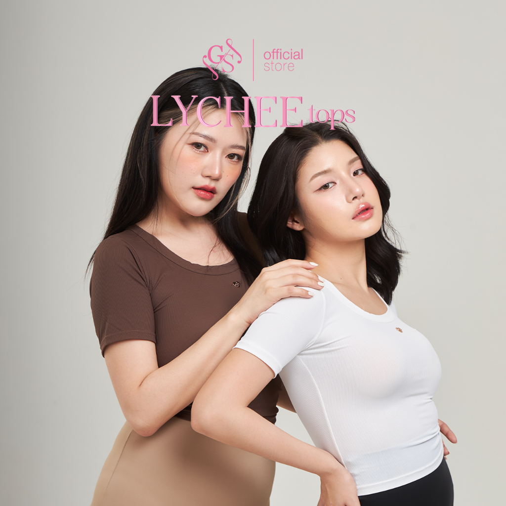 GOSLIM เสื้อยืด เก็บทรง SIMPLE PLAIN รุ่น LYCHEE TOPS สวยเข้ารูป ดีไซน์สไลต์มูจิ ผ้านิ่มเด้ง ใส่สบาย