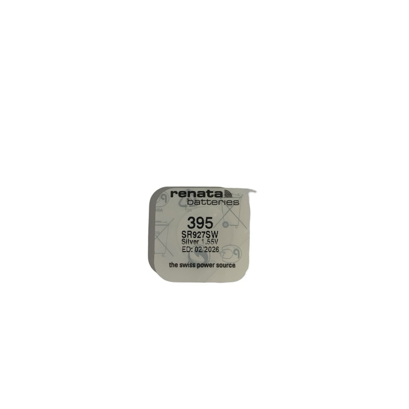 ถ่านนาฬิกา Renata 395 SR927SW ,927SW 1.55V Swiss Made ของแท้​ แบ่งขายจำนวน 1ก้อน