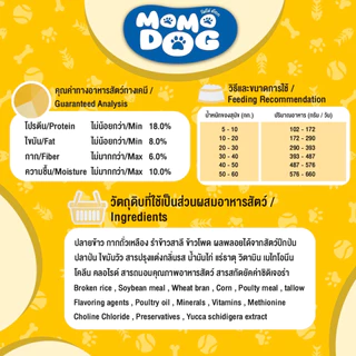 Momo Dog โมโม่ ด็อก อาหารเม็ด สำหรับสุนัข ขนาด 1 กก. มี 2 รสชาติ