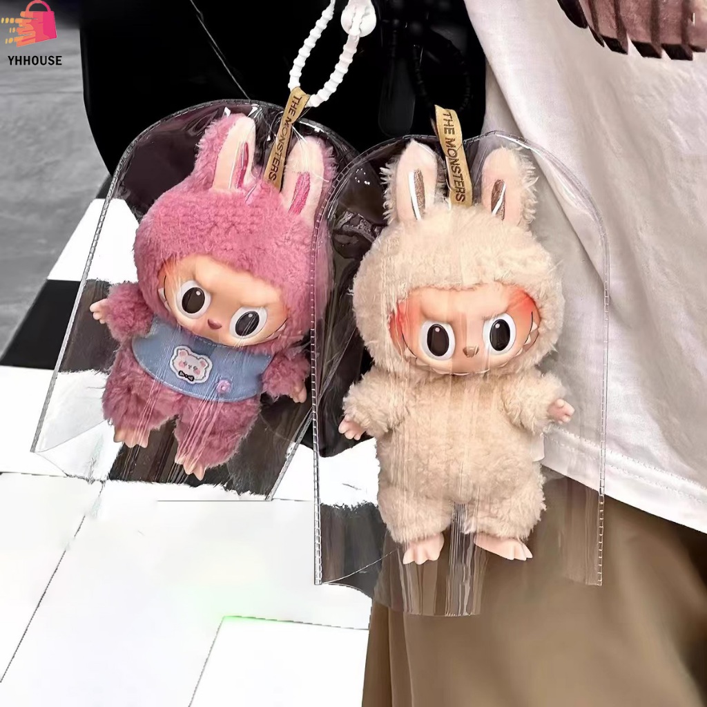 กระเป๋าพกพา PVC แบบใส สำหรับใส่ตุ๊กตา Labubu ฟิกเกอร์ กันฝุ่น กันน้ำ(ไม่รวมตุ๊กตา)