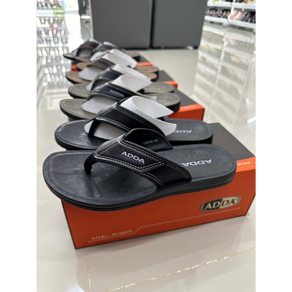 N รองเท้าแตะ ADDA รุ่น 72F03 ไซส์ 39-43 ลดจากราคาป้าย 325  สี น้ำตาล ดำ เทา ครีม