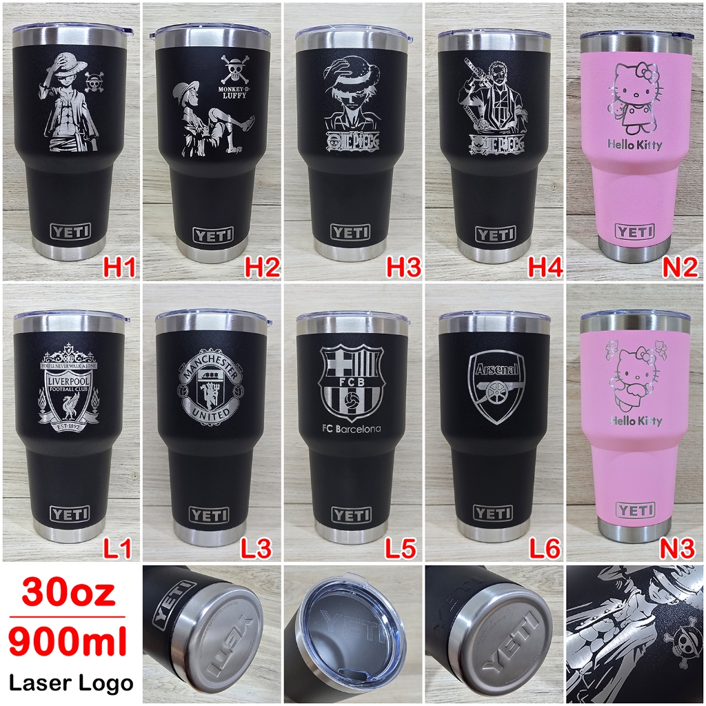 แก้วน้ำ 30oz 900ml Laser Logo สีพื้นแบบหนา เก็บความเย็น-ร้อน สีไม่ลอก สแตนเลส304 ขวดน้ำกระติกน้ำ30oz