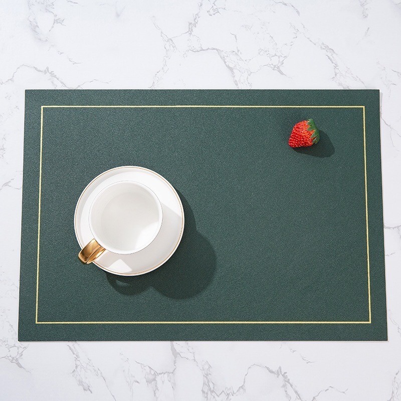 แผ่นรองจาน PU ขนาด 45x30 cm มี 9 สี แผ่นรองอาหาร กันลื่น ทนความร้อน ใช้งานในครัว - รูปที่ 7