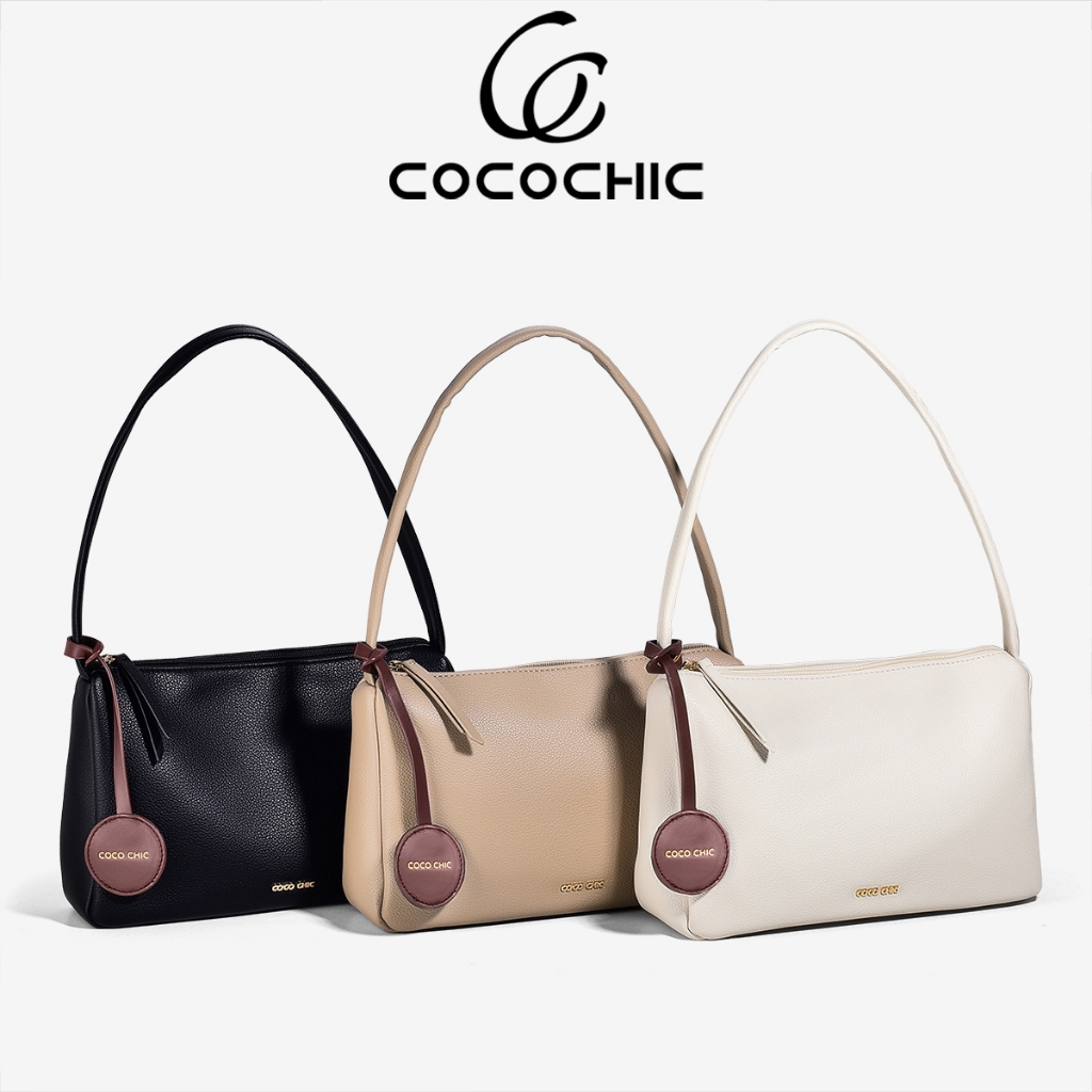 COCO CHICกระเป๋าสะพายไหล่สำหรับผู้หญิง เรียบง่าย กระเป๋าสะพายข้าง เข้ากับทุกลุค