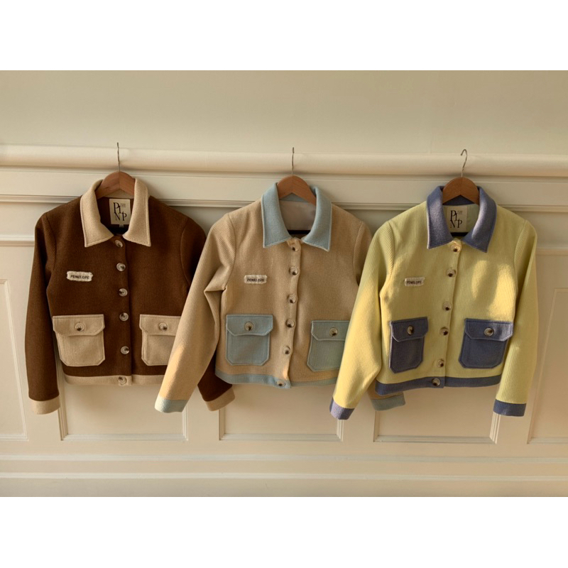 EMMIE (LEMON/BROWN/CREAM) JACKET