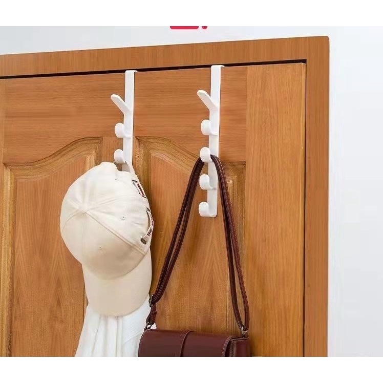 ประหยัดพื้นที่ ที่แขวนของหลังประตู ตะขอแขวนประตู ที่แขวนของ5ช่อง - รูปที่ 6