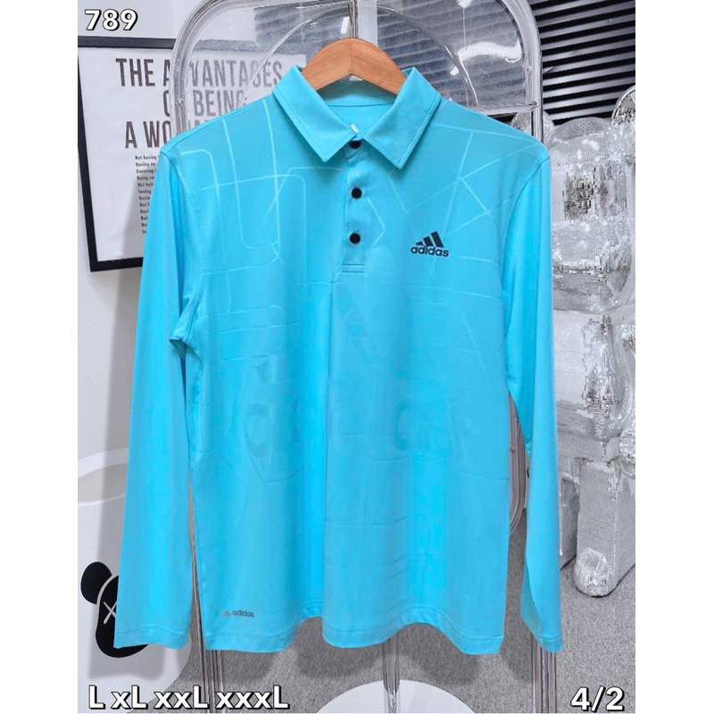 เสื้อโปโลผู้ชาย แขนยาว เนื้อผ้าลื่นลื่น polo man JL01