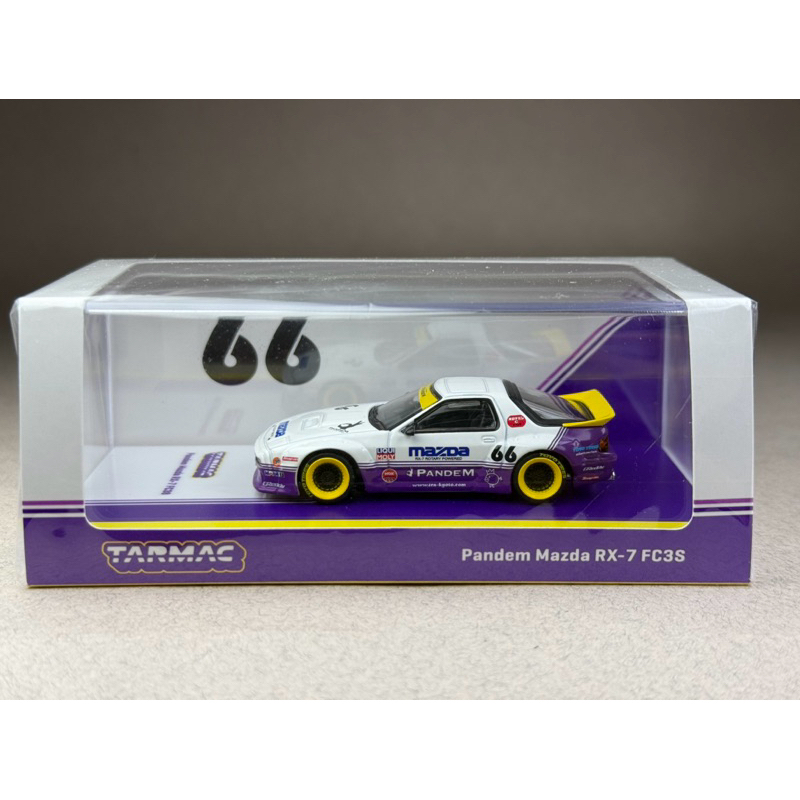 Pandem Mazda RX-7 FC3S White / purple Scale 1:64 ยี่ห้อ Tarmac Works