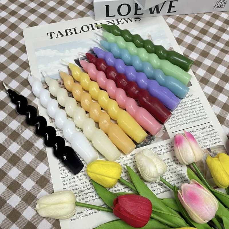 TheBestStation เทียนเกลียว เทียน ขนาด7นิ้ว 3ชิ้น/แพ็ค Spiral Candles  3Pcs/Pack - รูปที่ 6