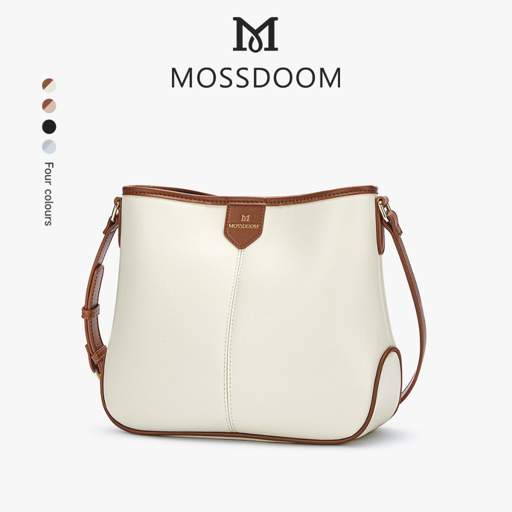 MOSSDOOM กระเป๋าสะพายไหล่ทรงเหลี่ยมสําหรับผู้หญิง ใส่ไอแพดได้ เข้ากับทุกลุค