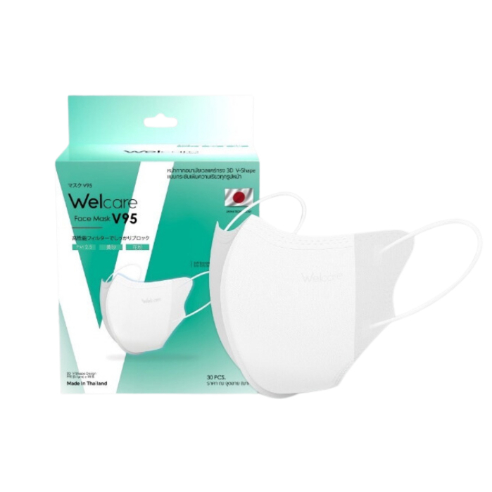 Welcare Face Mask V95 หน้ากากอนามัย V95 (30 ชิ้น/กล่อง)