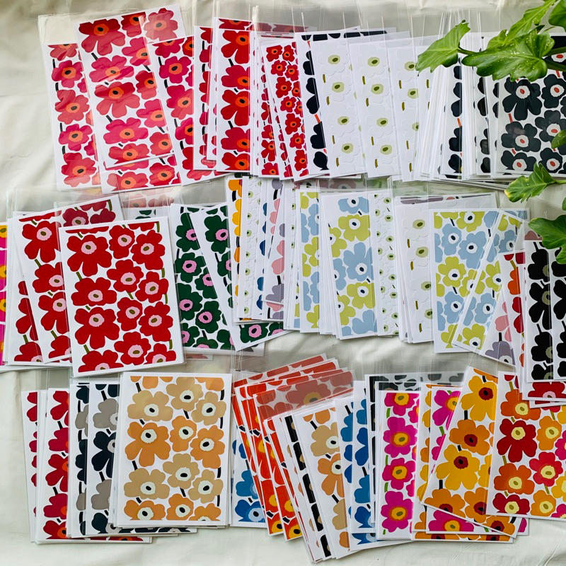 (พร้อมส่ง) สติ๊กเกอร์marimekko กันน้ำ100%