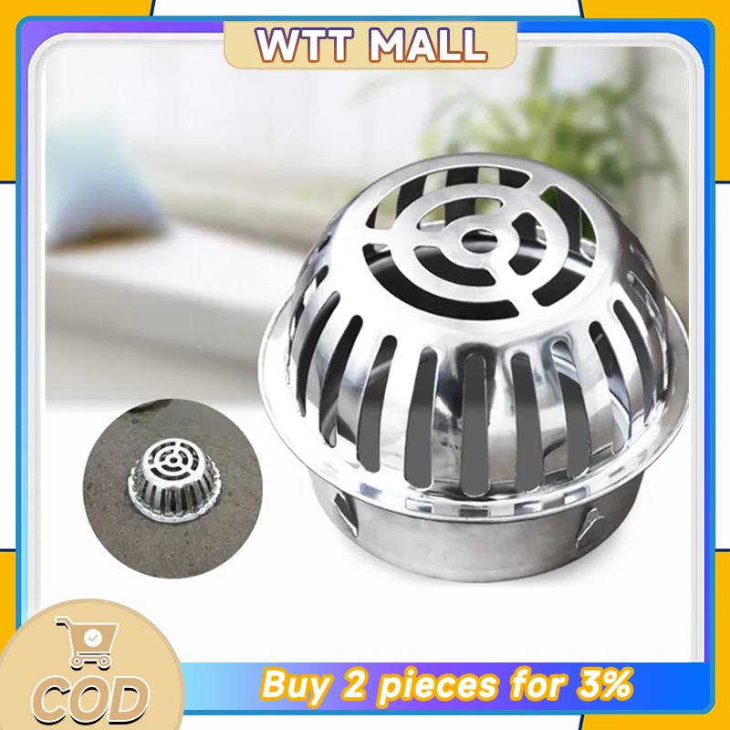 ตะแกรงท่อน้ำทิ้ง ตะแกรงระบายน้ำฝน 50/63/75/83/90/110/150mm สเตนเลส ทรงกลม ส่งฟรี ตะแกรงระบายน้ำฝน