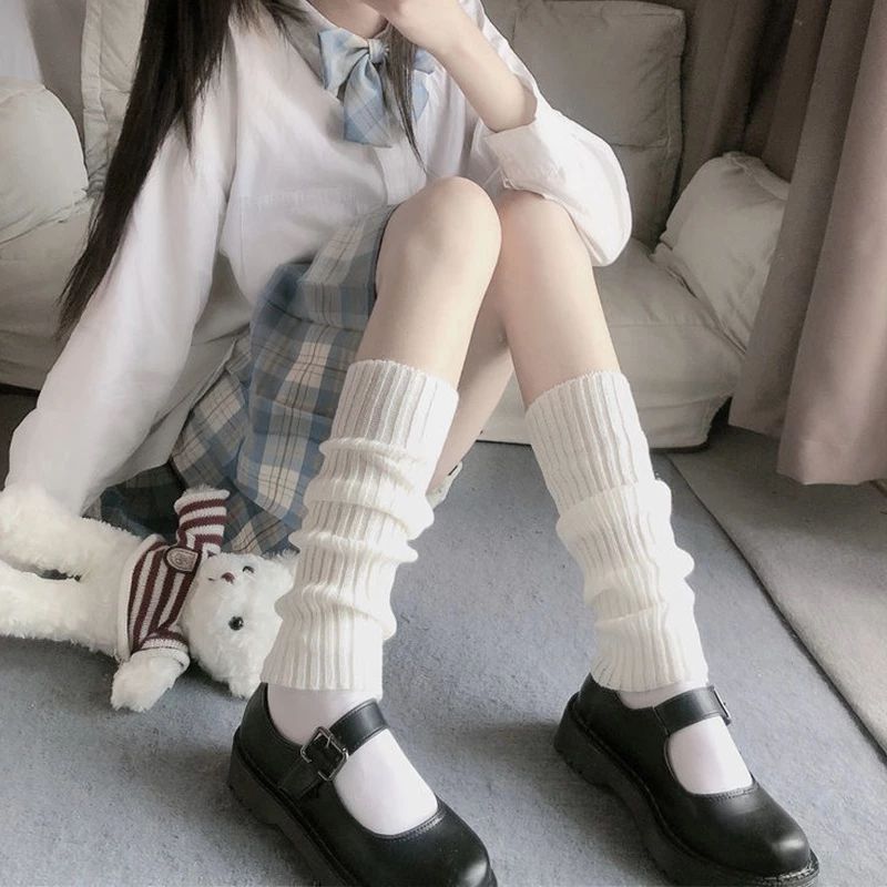 🧦ส่งจากไทย🧦 ถุงเท้าผ้าถักญี่ปุ่น สนับเข่า ขานักเรียนเกาหลี Lolita JK ถุงเท้าขายาว
