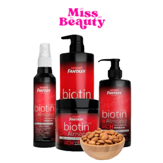 (สีแดง) แชมพู ทรีทเม้นท์ แคร์บิว แฟนตาซี ไบโอติน&อัลมอนด์ Carebeau Fantasy Hair Biotin&Almond Shampoo