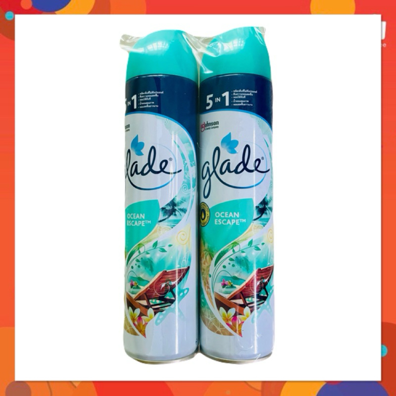 320ml*2 กระป๋อง Glade เกลด สเปรย์ปรับอากาศ กลิ่นโอเชี่ยน แอสเคป 320 มล. * 2 Glade Ocean Escape