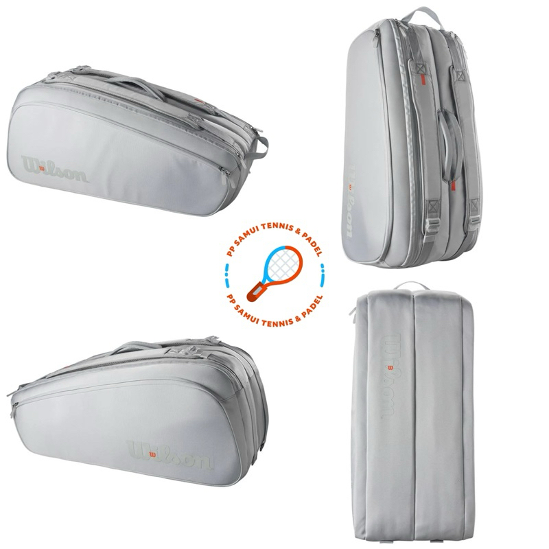 Tennis bag กระเป๋า เทนนิส Wilson Shift สี Arctic White 9P ของแท้ พร้อมส่ง