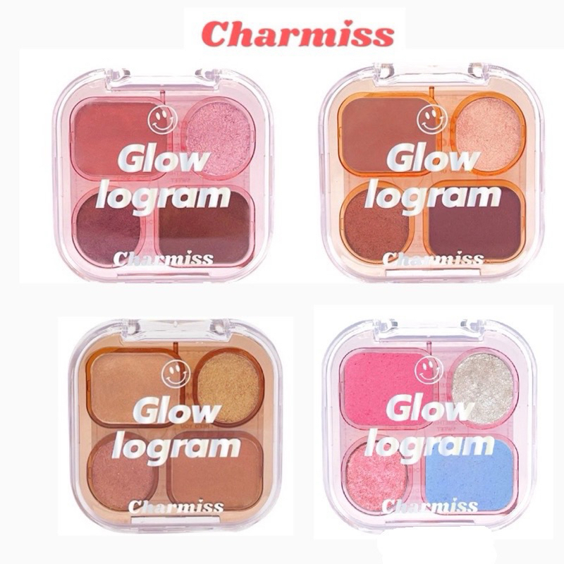 Charmiss Glowlogram Eyeshadow Palette อายแชโดว์เนื้อโมจิ 4 สี 4 สไตย์ (62)