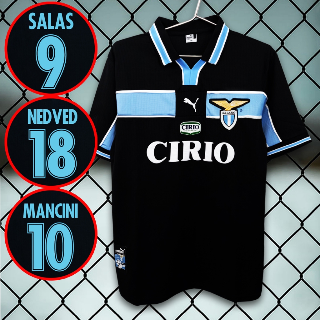 เสื้อฟุตบอลย้อนยุค ทีม ลาซิโอ้ เสื้อ LAZIO กรม ปี1998-99 RT0035 รับทำชื่อเบอร์ ไซส์เอเชีย S-2XL