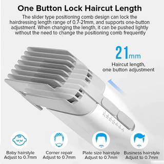 Enchen Electric Hair Trimmer Clipper USB Fast Charging ปัตตาเลี่ยนตัดผมไร้สาย แบตเตอเลี่ยนตัดผม มีผ้าคลุมกับกรรไกร