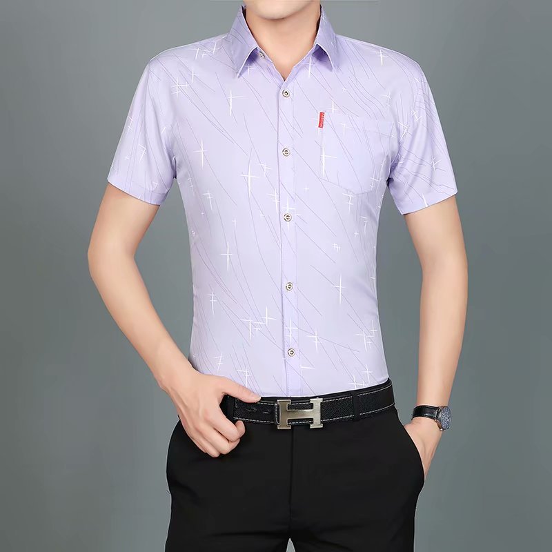 ราคาพิเศษ  เสื้อเชิ้ตแขนสั้นชาย สไตล์เกาหลี เสื้อผ้าแฟชั่น สินค้าพร้อมส่ง