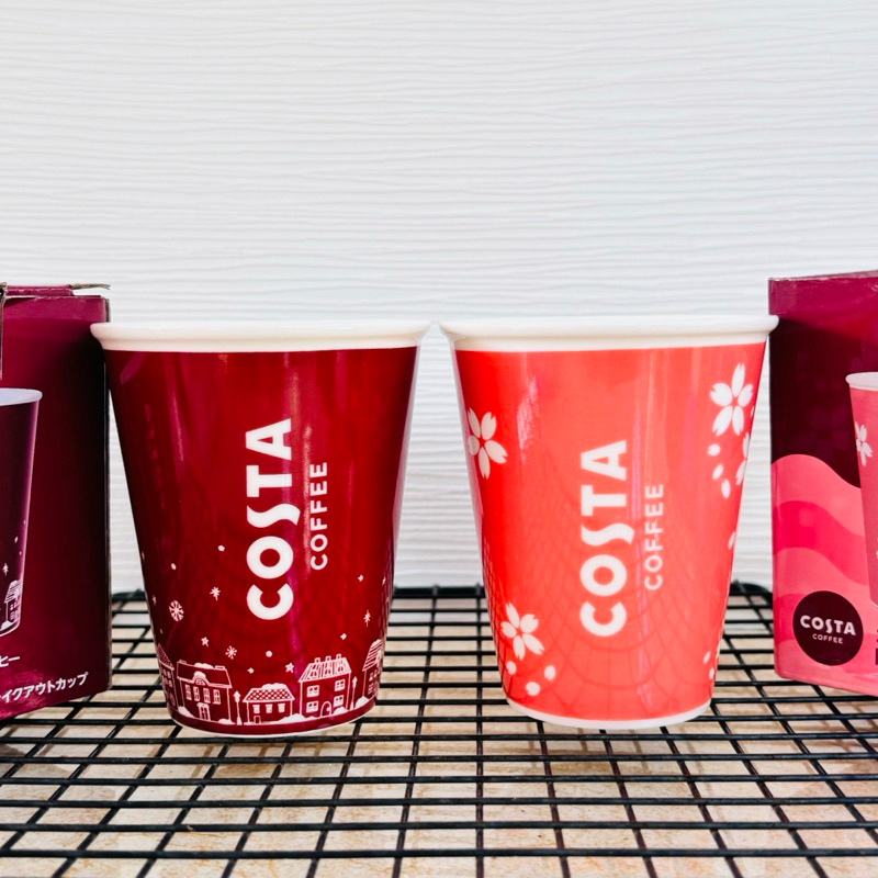 แก้วกาแฟเซรามิค COSTA COFFEE CUP ทรงแก้วกระดาษ ขนาดเล็ก มือสอง จากญี่ปุ่น