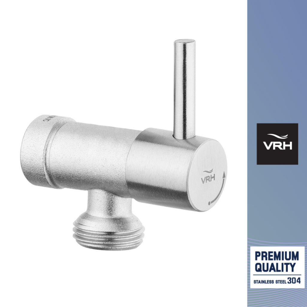 VRH สต๊อปวาล์ว 2 ทาง (9120-K1) รุ่น BONNY แบบติดผนัง ฝายาว HFVJC-9120K11 (STOP VALVE)