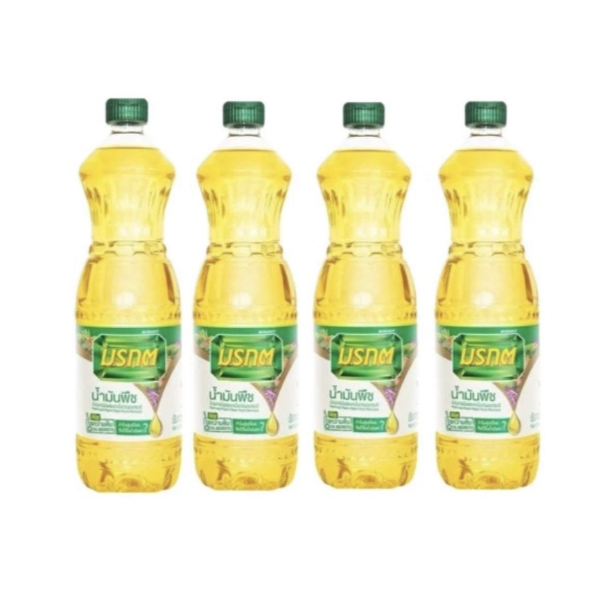 [ส่งฟรี] น้ำมันพืชมรกต น้ำมันปาล์มมรกต 4 ขวด ขวดละ 1 ลิตร