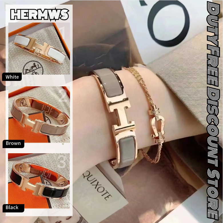 Hermès Clic H Bracelet /Rose gold/Silver/Gold สร้อยข้อมือแอร์เมส มีสีต่างๆให้เลือก H700001F