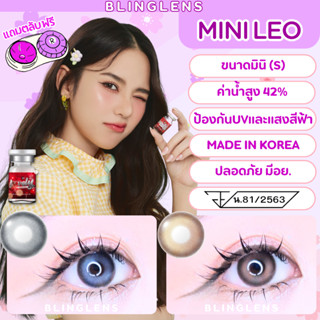 🔥คอนแทคเลนส์💗ขนาดมินิ💗Mini Leo (Lovelylens) สี : Brown / Gra…