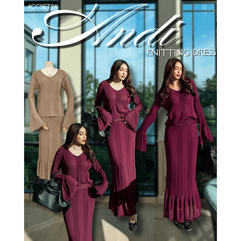 Chuuclothing Andi knitting set [สินค้าพร้อมส่ง] เก็บโค้ดลด 30% สูงสุด 600 ฿ ที่หน้ากิจกรรม
