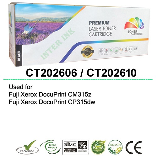 ตลับหมึก Fuji Xerox DocuPrint CM315z / CP315dw (CT202606 / CT202610) สีดำ Compatible