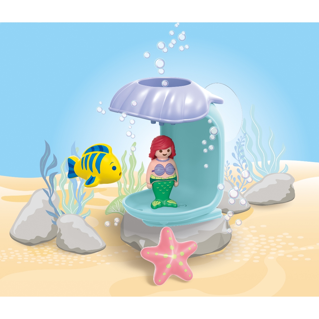 Playmobil 71460 ของเล่นเสริมพัฒนาการเด็กเล็ก จูเนียร์ & ดิสนีย์ ห้องอาบน้ำเปลือกหอยของเอเรียล (สำหรับ 1-4 ขวบ)