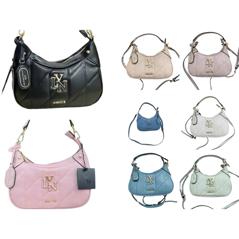 LYN กระเป๋าสตรี กระเป๋าทรงเหลี่ยมปักลายสีทึบใหม่。41