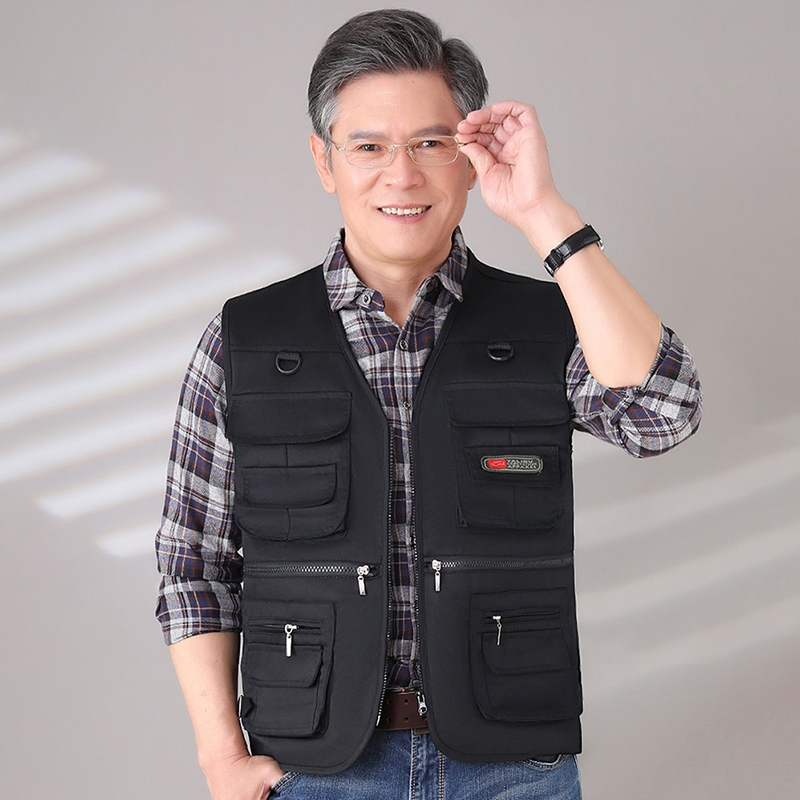 แฟชั่นหลายกระเป๋าเสื้อกั๊กยุทธวิธี เสื้อกั๊กมอเตอร์ไซค์ เสื้อกั๊กตกปลากลางแจ้ง